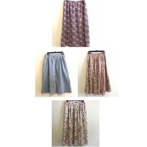 4 Vintage High Waist A-Line Skirt